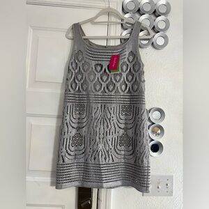 Lilly Pulitzer Metallic Silver Mini Dress